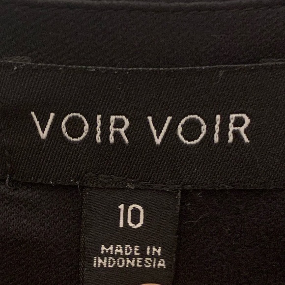 VOIR VOIR Black & White Polyester 3/4 Sleeve Midi Dress Size 10 - Picture 5 of 6